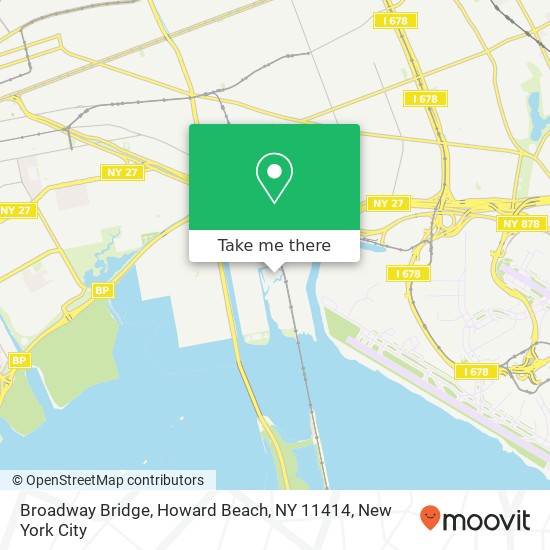 Mapa de Broadway Bridge, Howard Beach, NY 11414