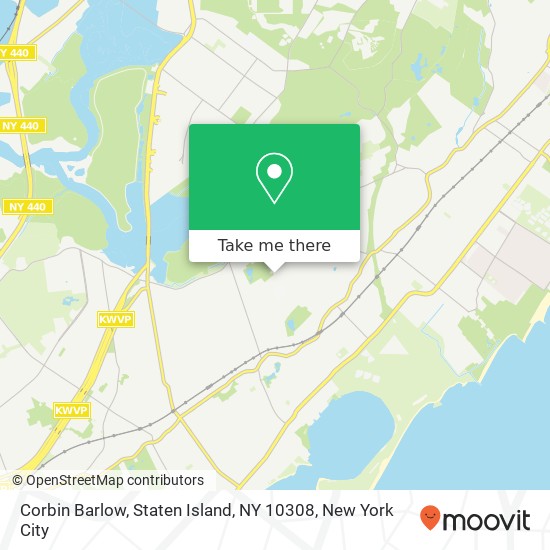 Mapa de Corbin Barlow, Staten Island, NY 10308