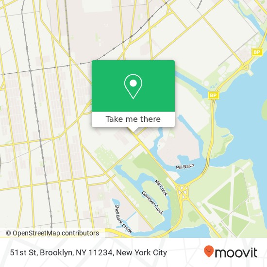 Mapa de 51st St, Brooklyn, NY 11234