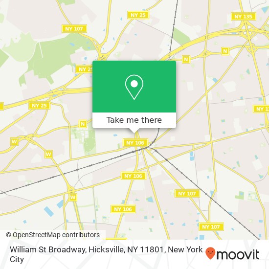 William St Broadway, Hicksville, NY 11801 map