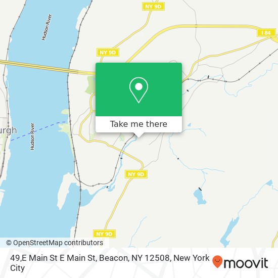 Mapa de 49,E Main St E Main St, Beacon, NY 12508