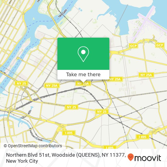 Northern Blvd 51st, Woodside (QUEENS), NY 11377 map