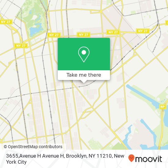 Mapa de 3655,Avenue H Avenue H, Brooklyn, NY 11210