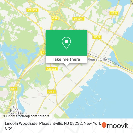 Mapa de Lincoln Woodside, Pleasantville, NJ 08232