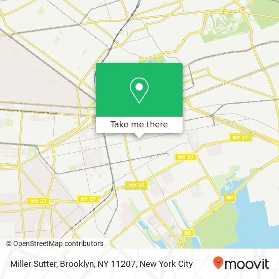 Mapa de Miller Sutter, Brooklyn, NY 11207