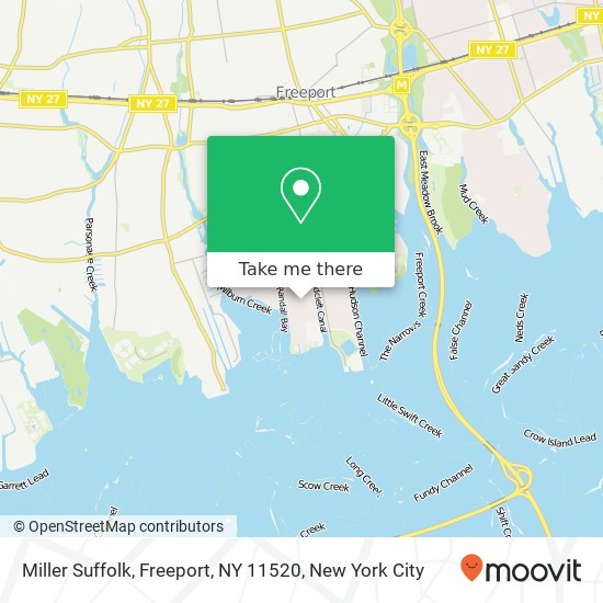 Mapa de Miller Suffolk, Freeport, NY 11520