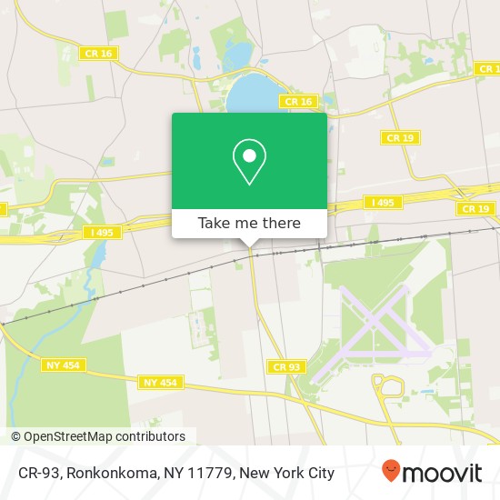 Mapa de CR-93, Ronkonkoma, NY 11779