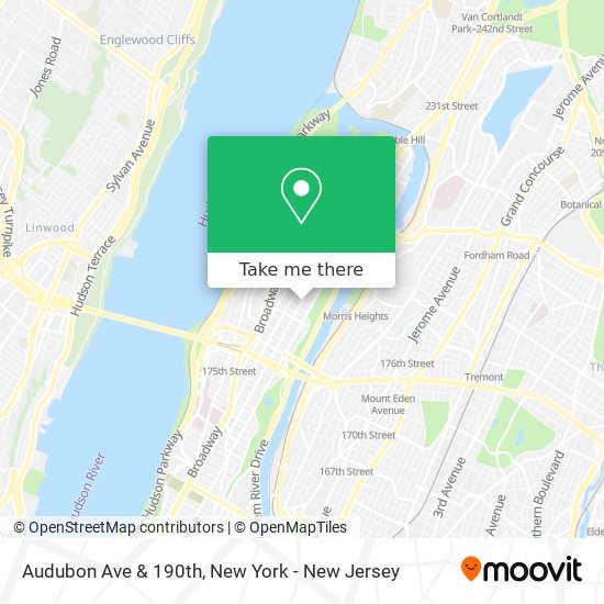 Mapa de Audubon Ave & 190th