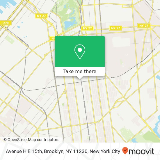 Mapa de Avenue H E 15th, Brooklyn, NY 11230