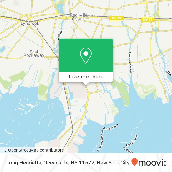 Mapa de Long Henrietta, Oceanside, NY 11572