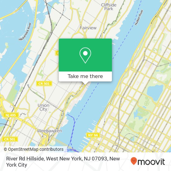 River Rd Hillside, West New York, NJ 07093 map
