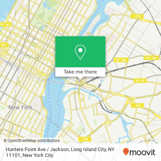 Hunters Point Ave / Jackson, Long Island City, NY 11101 map