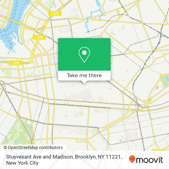 Mapa de Stuyvesant Ave and Madison, Brooklyn, NY 11221