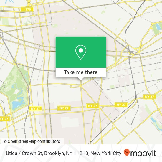 Utica / Crown St, Brooklyn, NY 11213 map