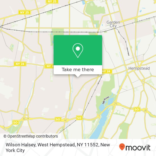 Mapa de Wilson Halsey, West Hempstead, NY 11552