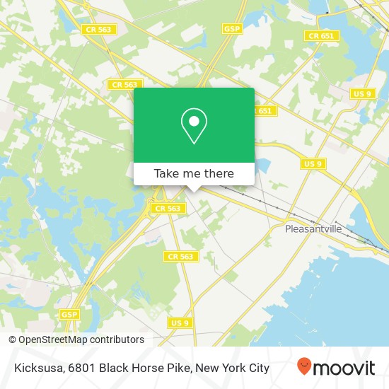 Mapa de Kicksusa, 6801 Black Horse Pike