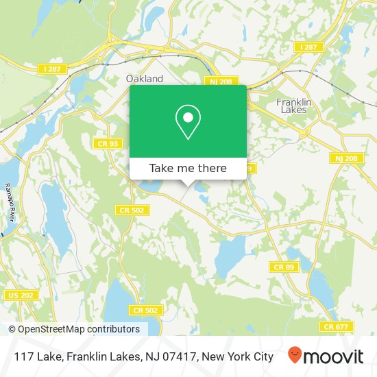 117 Lake, Franklin Lakes, NJ 07417 map