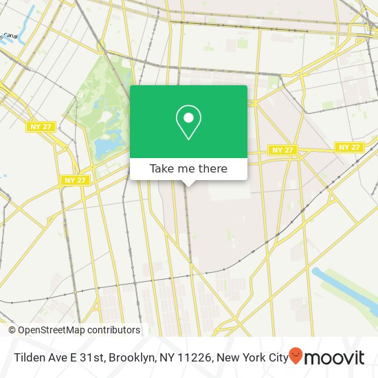 Tilden Ave E 31st, Brooklyn, NY 11226 map