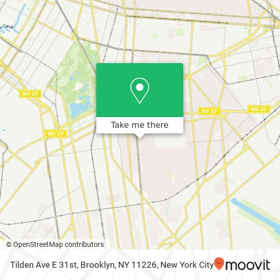 Mapa de Tilden Ave E 31st, Brooklyn, NY 11226