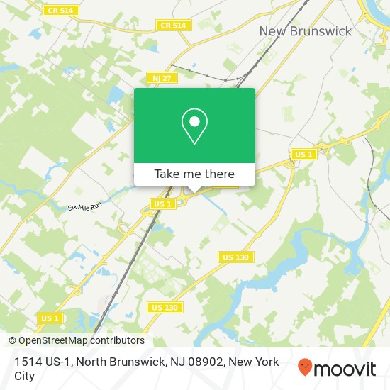 Mapa de 1514 US-1, North Brunswick, NJ 08902