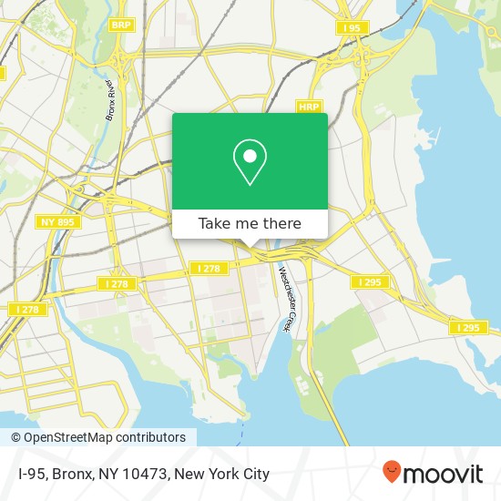 I-95, Bronx, NY 10473 map