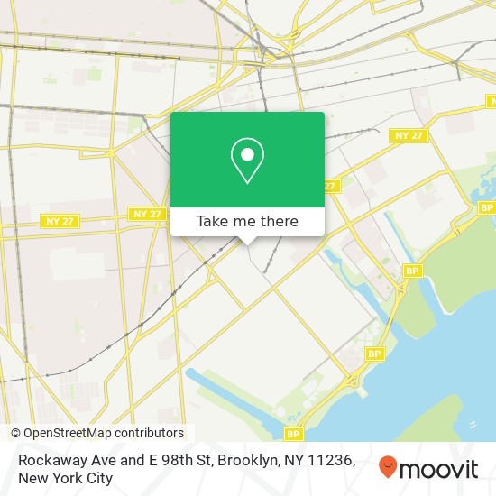 Mapa de Rockaway Ave and E 98th St, Brooklyn, NY 11236