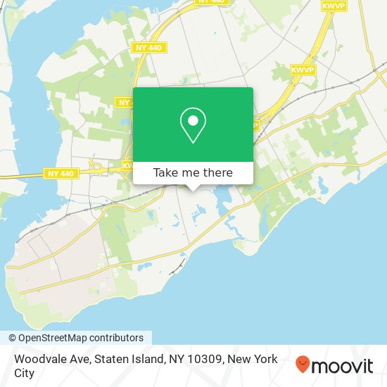 Mapa de Woodvale Ave, Staten Island, NY 10309