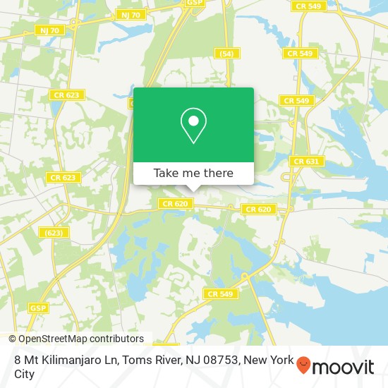 8 Mt Kilimanjaro Ln, Toms River, NJ 08753 map