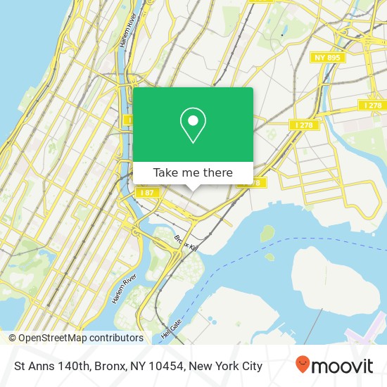 Mapa de St Anns 140th, Bronx, NY 10454