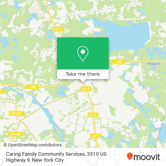 Mapa de Caring Family Community Services, 3510 US Highway 9