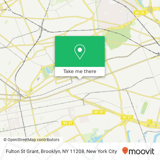 Mapa de Fulton St Grant, Brooklyn, NY 11208