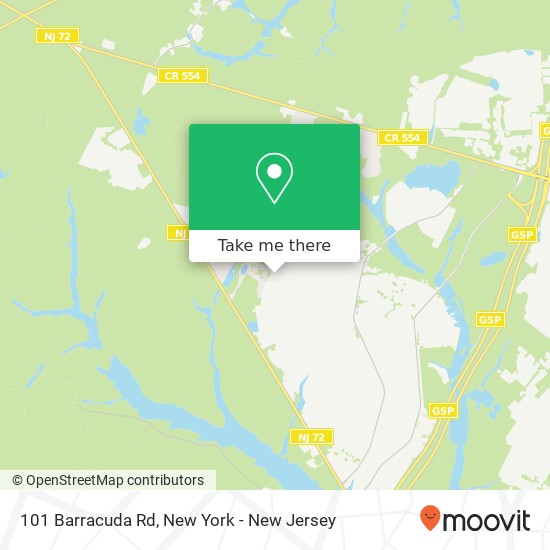 Mapa de 101 Barracuda Rd, Manahawkin, NJ 08050