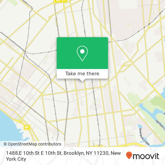 Mapa de 1488,E 10th St E 10th St, Brooklyn, NY 11230