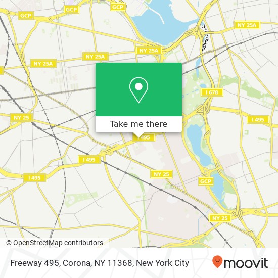 Mapa de Freeway 495, Corona, NY 11368
