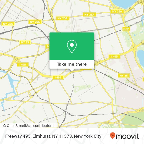 Mapa de Freeway 495, Elmhurst, NY 11373