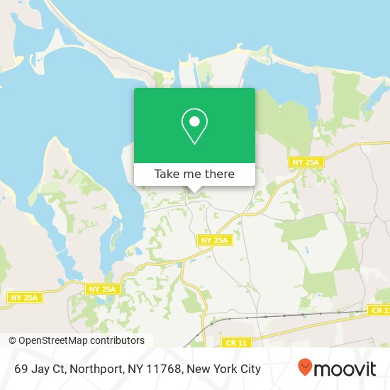 Mapa de 69 Jay Ct, Northport, NY 11768