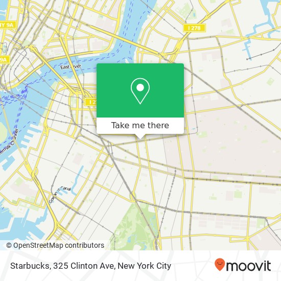 Mapa de Starbucks, 325 Clinton Ave