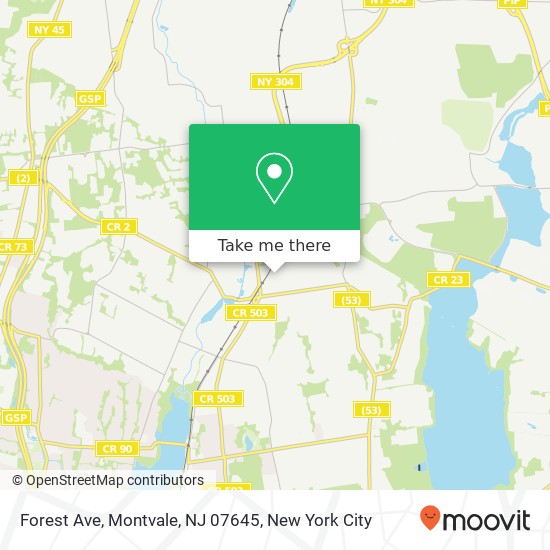Mapa de Forest Ave, Montvale, NJ 07645
