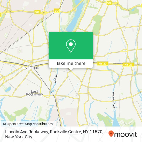 Lincoln Ave Rockaway, Rockville Centre, NY 11570 map