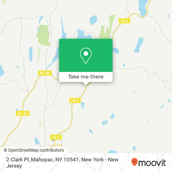 Mapa de 2 Clark Pl, Mahopac, NY 10541