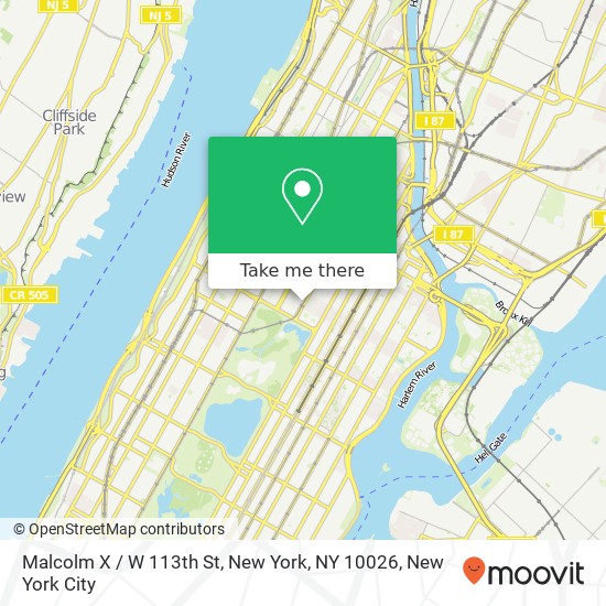 Mapa de Malcolm X / W 113th St, New York, NY 10026