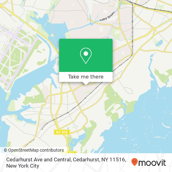 Mapa de Cedarhurst Ave and Central, Cedarhurst, NY 11516