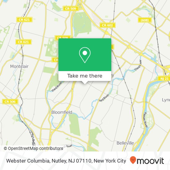 Webster Columbia, Nutley, NJ 07110 map