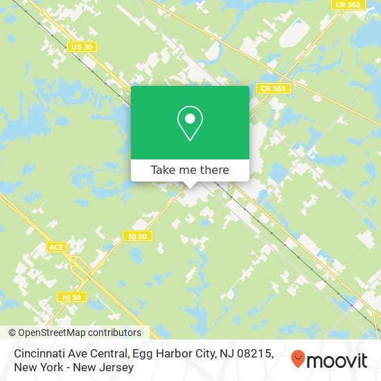 Cincinnati Ave Central, Egg Harbor City, NJ 08215 map