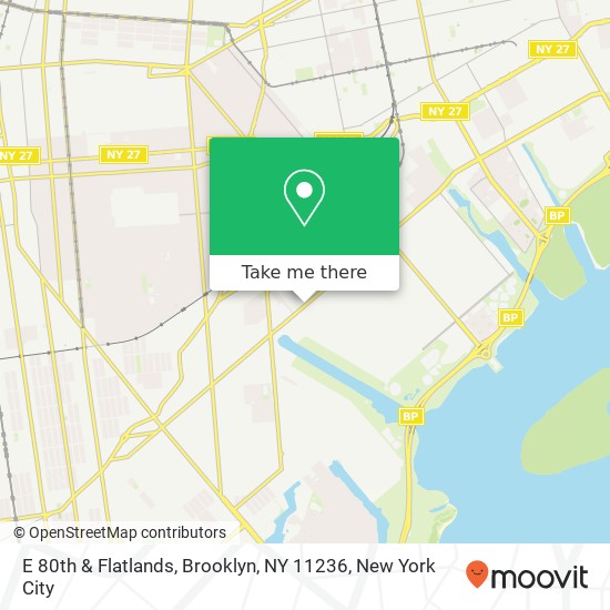 Mapa de E 80th & Flatlands, Brooklyn, NY 11236