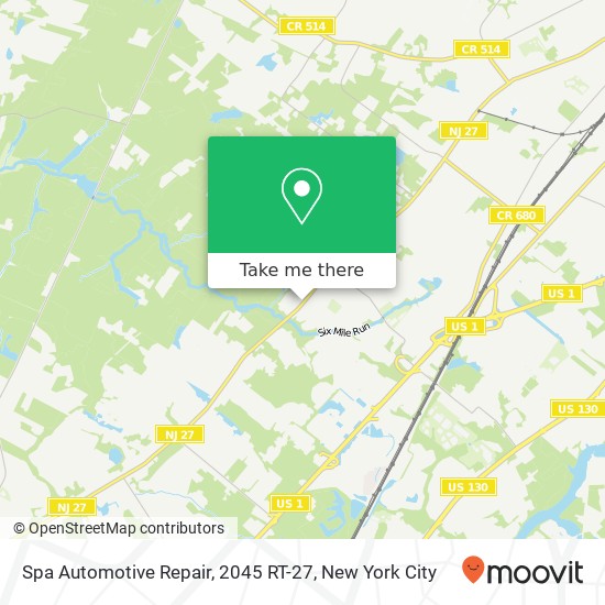 Mapa de Spa Automotive Repair, 2045 RT-27