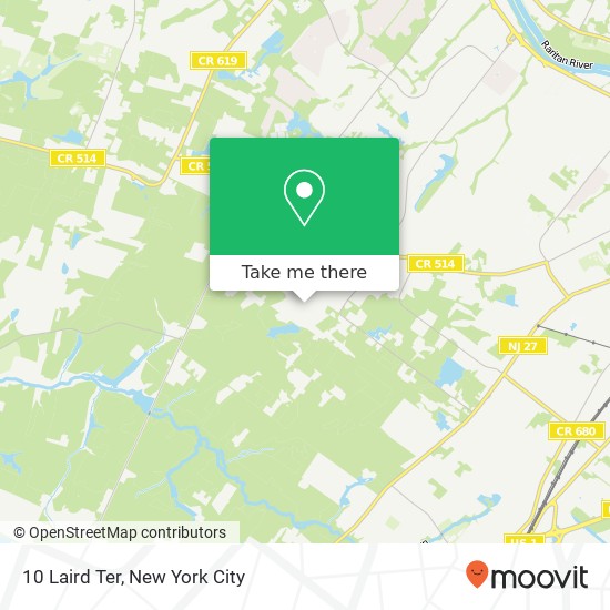 Mapa de 10 Laird Ter, Somerset, NJ 08873