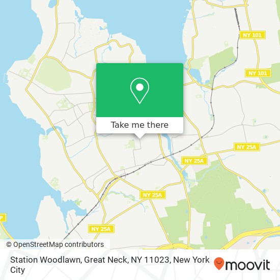 Mapa de Station Woodlawn, Great Neck, NY 11023