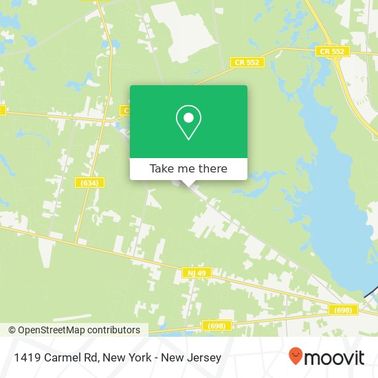 Mapa de 1419 Carmel Rd, Millville, NJ 08332