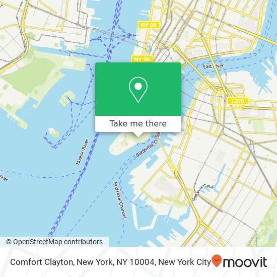 Mapa de Comfort Clayton, New York, NY 10004